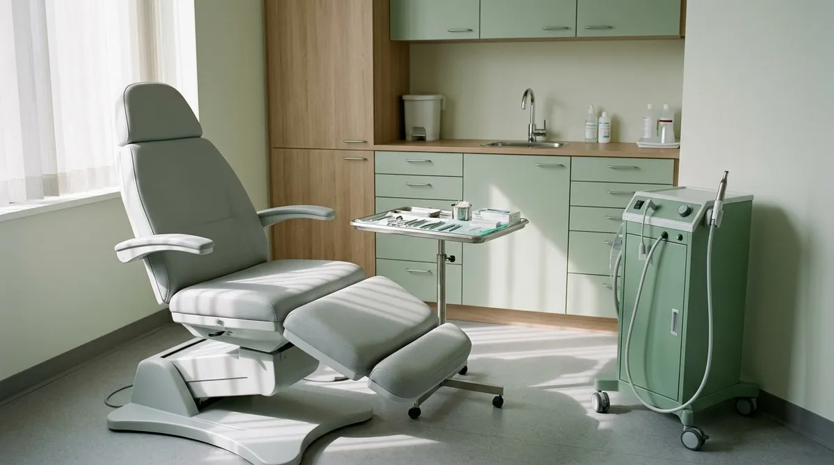 Cabinet de podologie avec fauteuil et fraiseuse